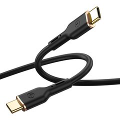 WIWU cable YQ02 USB-C - USB-C 100W 1,2m black цена и информация | Кабели и провода | 220.lv