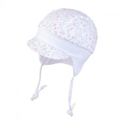 TuTu vasaras cepure bērniem, balta цена и информация | Шапки, перчатки, шарфики для новорожденных | 220.lv