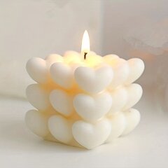 Свеча из соевого воска Heart Bubbles, 1 шт. цена и информация | Подсвечники, свечи | 220.lv