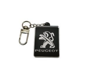 Divslāņu akrila auto atslēgu piekariņš ar Peugeot logo cena un informācija | Atslēgu piekariņi | 220.lv