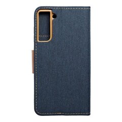 CANVAS Book case for SAMSUNG S21 FE navy blue цена и информация | Календари, ежедневники | 220.lv