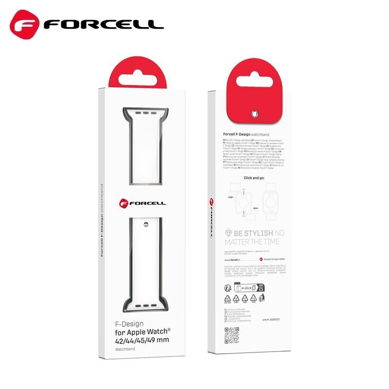 Forcell F-Design FA01 White цена и информация | Viedpulksteņu un viedo aproču aksesuāri | 220.lv