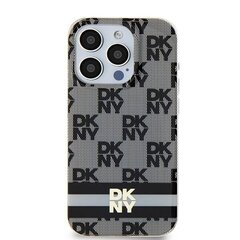 DKNY DKHMN61HCPTSK iPhone 11 | Xr 6.1" czarny|black hardcase IML Checkered Mono Pattern & Printed Stripes MagSafe цена и информация | Чехлы для телефонов | 220.lv