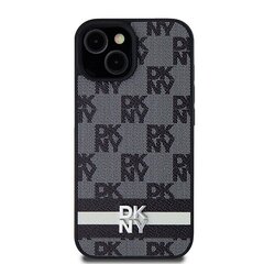 DKNY DKHCP15MPCPTSSK iPhone 15 Plus | 14 Plus 6.7" czarny|black hardcase Leather Checkered Mono Pattern & Printed Stripes цена и информация | Чехлы для телефонов | 220.lv