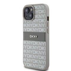 DKNY DKHCP15MPRTHSLE iPhone 15 Plus | 14 Plus 6.7" beżowy|beige hardcase Leather Mono Stripe & Metal Logo цена и информация | Чехлы для телефонов | 220.lv