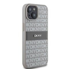 DKNY DKHCP15MPRTHSLE iPhone 15 Plus | 14 Plus 6.7" beżowy|beige hardcase Leather Mono Stripe & Metal Logo цена и информация | Чехлы для телефонов | 220.lv