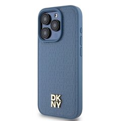 DKNY DKHMP15LPSHRPSB iPhone 15 Pro 6.1" niebieski|blue hardcase Leather Monogram Pattern Metal Logo MagSafe цена и информация | Чехлы для телефонов | 220.lv