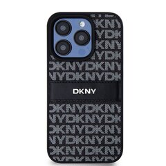 DKNY PU Leather Repeat Pattern Tonal Stripe Case for iPhone 15 Pro Max Blue цена и информация | Чехлы для телефонов | 220.lv