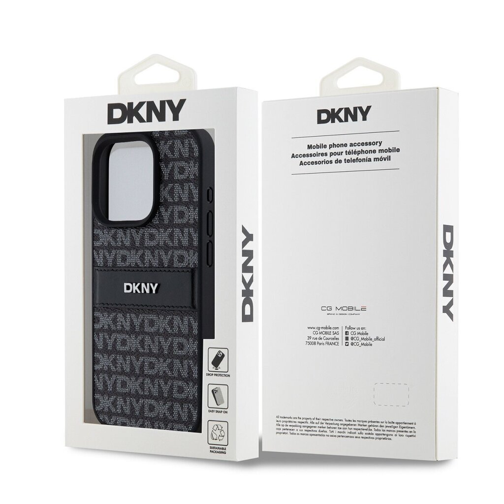 DKNY Leather Repeat Pattern Tonal Stripe Case cena un informācija | Telefonu vāciņi, maciņi | 220.lv