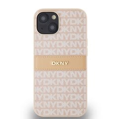 DKNY PU Leather Repeat Pattern Tonal Stripe Case for iPhone 14 Pink цена и информация | Чехлы для телефонов | 220.lv