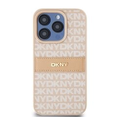 DKNY PU Leather Repeat Pattern Tonal Stripe Case for iPhone 14 Pro Max Pink цена и информация | Чехлы для телефонов | 220.lv