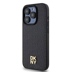 DKNY PU Leather Repeat Pattern Stack Logo MagSafe Case for iPhone 13 Pro Black цена и информация | Чехлы для телефонов | 220.lv