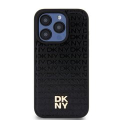 DKNY PU Leather Repeat Pattern Stack Logo MagSafe Case for iPhone 13 Pro Black цена и информация | Чехлы для телефонов | 220.lv