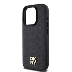 DKNY PU Leather Repeat Pattern Stack Logo MagSafe Case for iPhone 13 Pro Max Black цена и информация | Чехлы для телефонов | 220.lv