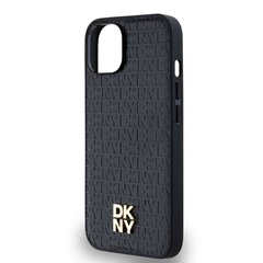 DKNY PU Leather Repeat Pattern Stack Logo MagSafe Case for iPhone 14 Black цена и информация | Чехлы для телефонов | 220.lv