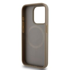 DKNY PU Leather Repeat Pattern Bottom Stripe MagSafe Case for iPhone 15 Pro Max Brown цена и информация | Чехлы для телефонов | 220.lv