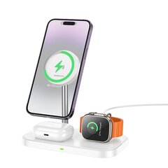 Borofone Wireless induction charger BQ29 Feliz 3 in 1 15W white цена и информация | Зарядные устройства для телефонов | 220.lv