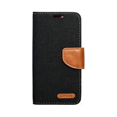 CANVAS Book case for Xiaomi Redmi NOTE 13 PRO Plus 5G black cena un informācija | Kalendāri, piezīmju grāmatas | 220.lv