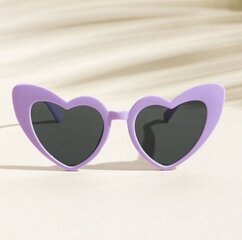 1 пара женских повседневных солнцезащитных очков в форме сердца, Electronics LV-1075, фиолетовый цвет, 1 штука. цена и информация | Женские солнцезащитные очки | 220.lv