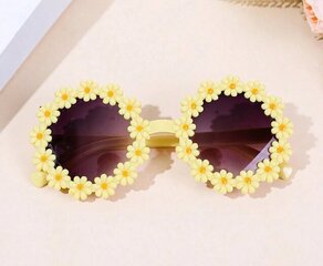 1шт милые солнцезащитные очки в форме цветка,Electronics LV-1076, желто-белый , 1 шт. цена и информация | Женские солнцезащитные очки | 220.lv