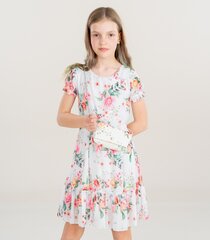 Детское платье 233113 01 233113*01-014, белое/розовое цена и информация | Платья для девочек | 220.lv