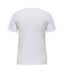 Женская футболка ONLY 15338148*01 5715611532134, белая цена и информация | Женские футболки | 220.lv