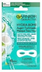 Acu maska ​​Garnier SkinActive hydra bomb Coconut Water & Hyaluronic Acid Eye Sheet Mask, 1 gab. cena un informācija | Sejas maskas, acu maskas | 220.lv