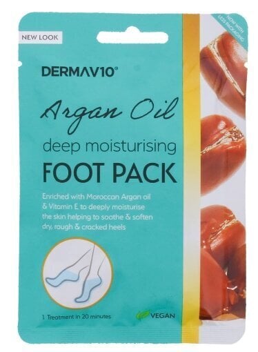 Pēdu maska ​​Derma V10 ​​Argan Oil, 45 g cena un informācija | Ķermeņa krēmi, losjoni | 220.lv