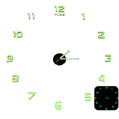 Настенные часы, 80 см. x 120 см, серебристые цена и информация | Часы | 220.lv