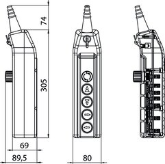 Пульт управления краном PKS-6W06 цена и информация | Системы безопасности, контроллеры | 220.lv