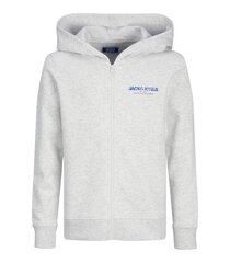 Jack & Jones детская толстовка 12259856*01, светло-серый/wh 5715606045069 цена и информация | Свитеры, жилетки, пиджаки для мальчиков | 220.lv