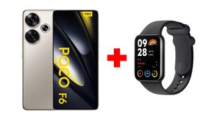 Xiaomi Poco F6 5G 12/512GB Titanium + Xiaomi Smart Band 8 Pro Black cena un informācija | Mobilie telefoni | 220.lv