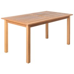 Обеденный стол Kate 140 x 80 x 74 cm древесина акации цена и информация | Столы для сада | 220.lv
