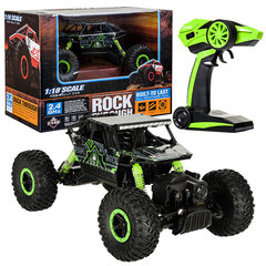 Radiovadāms apvidus auto Rock Crawler, zaļš цена и информация | Игрушки для мальчиков | 220.lv