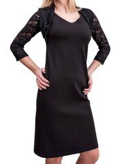Черное трикотажное платье для женщин цена и информация | Платья | 220.lv