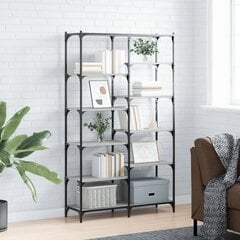 vidaXL книжный шкаф, серый дуб, 105x24x102 см цена и информация | Полки | 220.lv