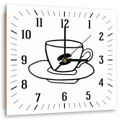 Sienas pulkstenis Kafijas laiks цена и информация | Часы | 220.lv