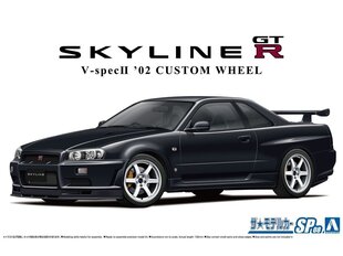 Aoshima - Nissan Skyline R34 GT-R V-Spec II '02 Custom Wheel, 1/24, 06695 цена и информация | Конструкторы и кубики | 220.lv