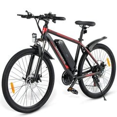 Elektriskais velosipēds Samebike SY26-FT, 26", melns/sarkans cena un informācija | Elektrovelosipēdi | 220.lv