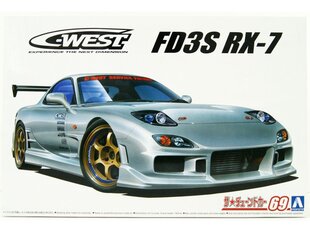 Aoshima - C-West FD3S Mazda RX-7 '99, 1/24, 06302 цена и информация | Конструкторы и кубики | 220.lv