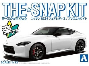 Saliekamā automašīna Aoshima The Snap Kit Nissan RZ34 Fairlady Z Prism White cena un informācija | Konstruktori | 220.lv