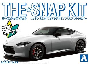 Saliekamā automašīna Aoshima The Snap Kit Nissan RZ34 Fairlady Z Brilliant Silver cena un informācija | Konstruktori | 220.lv