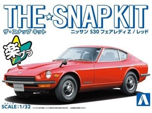 Saliekamā automašīna Aoshima The Snap Kit Nissan S30 Fairlady Z Red cena un informācija | Konstruktori | 220.lv