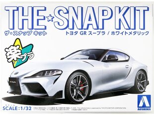 Saliekamā automašīna Aoshima The Snap Kit Toyota GB Supra White Metallic cena un informācija | Konstruktori | 220.lv