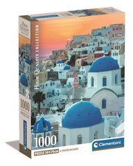 Puzle Compact Santorini Clementoni, 39912, 1000 gab cena un informācija | Puzles, 3D puzles | 220.lv