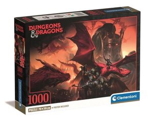 1000 daļiņu puzle no Compact sērijas ar ilustrāciju Dungeons and Dragons. Gatavās puzles izmēri: 70 x 50 cm Gleznainākie attēli, vislielākā izmēru dažādība un Klementoni raksturī цена и информация | Пазлы | 220.lv