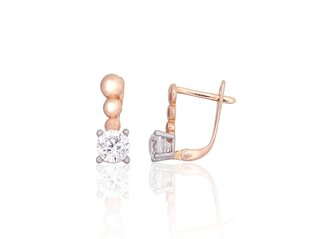 Золотые серьги для женщин Diamond Sky "Juno Gold XIV" DS02A968 цена и информация | Серьги | 220.lv