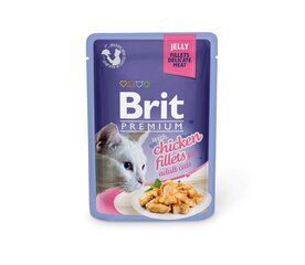 Brit Premium Delicate Fillets in Jelly Chicken влажный корм для кошек, 85 г x 12 цена и информация | Консервы для котов | 220.lv