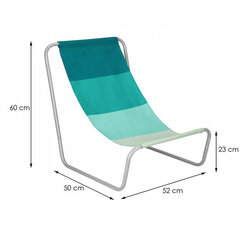 Складной пляжный стул Omimar, 52х60 см, зеленый + сумка цена и информация | Садовые стулья, кресла, пуфы | 220.lv