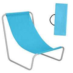 Складной пляжный стул Omimar, 52x60 см, синий + сумка цена и информация | Садовые стулья, кресла, пуфы | 220.lv